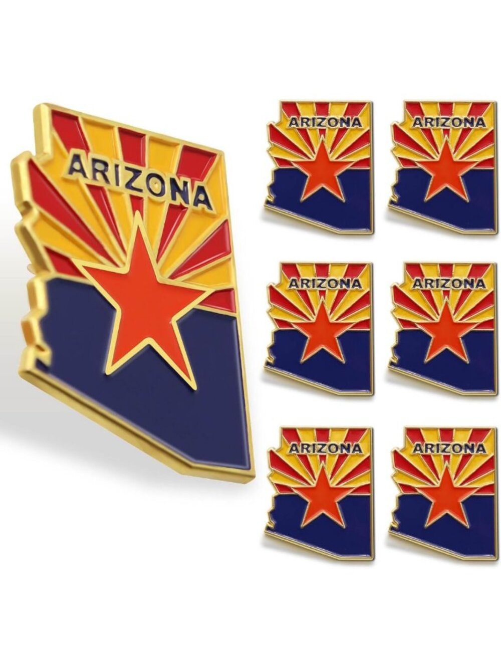 Bulk Arizona Lapel Pins - Metal Souvenirs for Men & Women, Perfect for Clothes